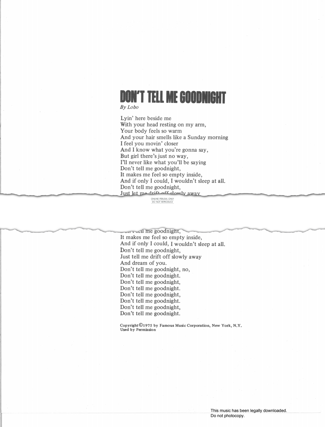 Produktbild zu: Don't Tell Me Goodnight
