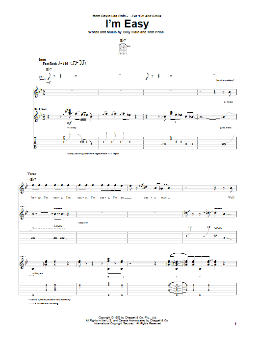 Produktgalerie: Seite 1 von 1 I'm Easy, David Lee Roth, Gitarre