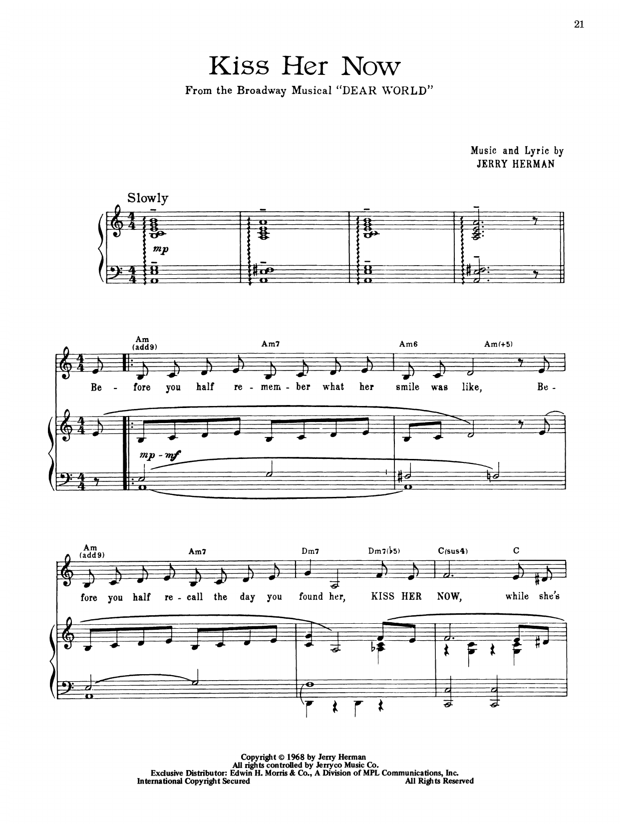 Produktbild zu: Kiss Her Now (from Dear World)