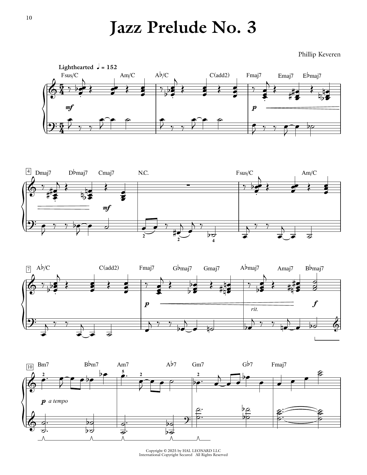 Produktgalerie: Seite 1 von 1 Jazz Prelude No. 3, Phillip Keveren, Klavier