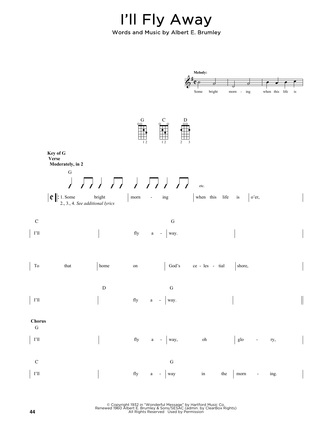 Produktgalerie: Seite 1 von 1 I'll Fly Away (arr. Fred Sokolow), Albert E. Brumley