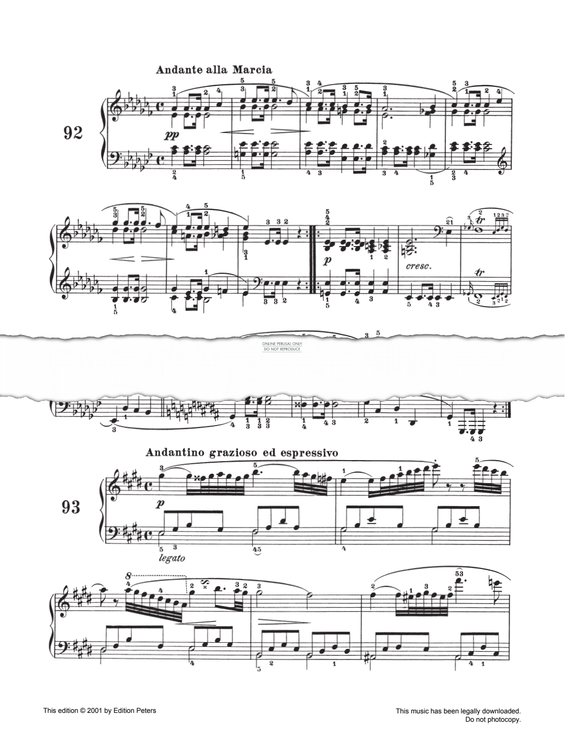 Produktgalerie: Seite 1 von 1 Andantino grazioso ed espressivo Op. 139 No. 93, Carl Czerny, Klavier