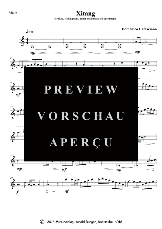 gallery: Xitang (Einzelstimmen), , Gemischtes Ensemble Flöte, Violine, Klavier und Percussion