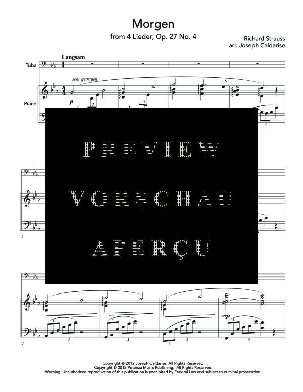 Product gallery: Page 5 of 9 Morgen, , (tuba and piano)