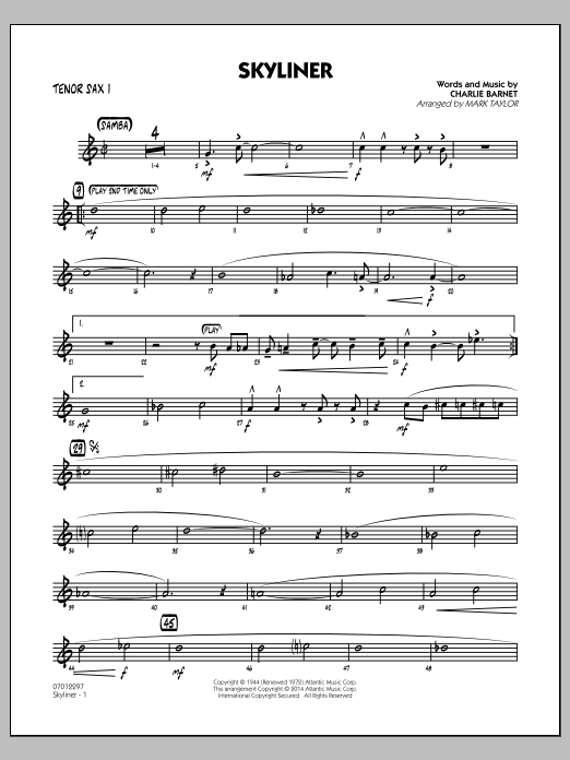 Produktgalerie: Seite 1 von 1 Skyliner - Tenor Sax 1, 