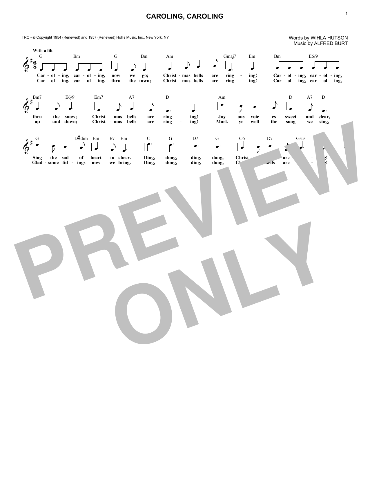 Product gallery: Page 1 of 1 Caroling, Caroling, Alfred Burt