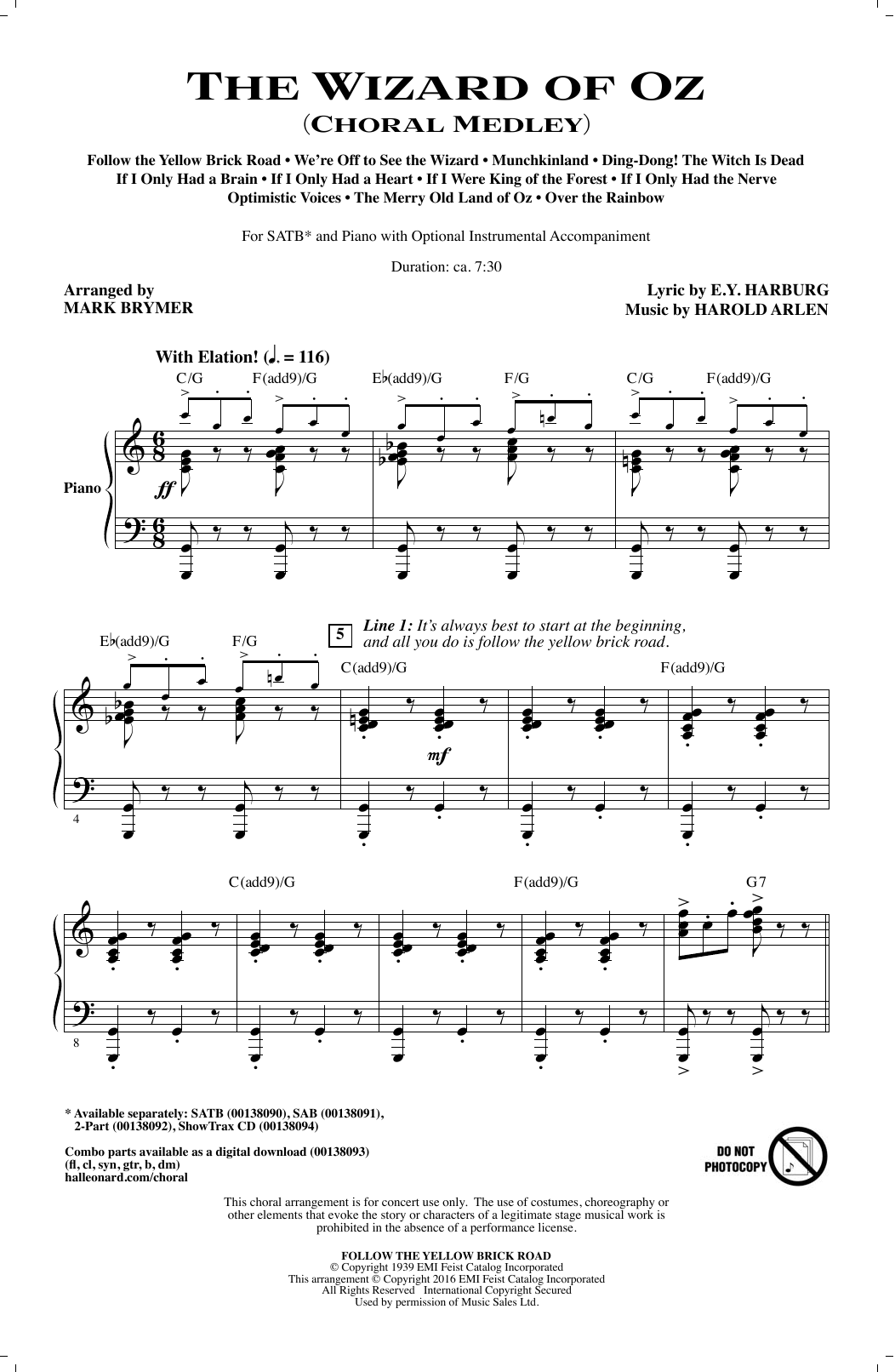 Produktbild zu: The Wizard of Oz (Choral Medley)