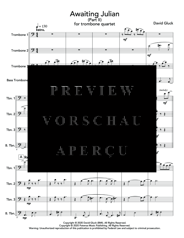 Product gallery: Page 5 of 11 Awaiting Julian (Part II), , (Trombone quartet)