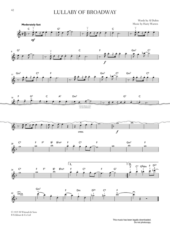 Product gallery: Page 1 of 1 Lullaby Of Broadway, Harry Warren