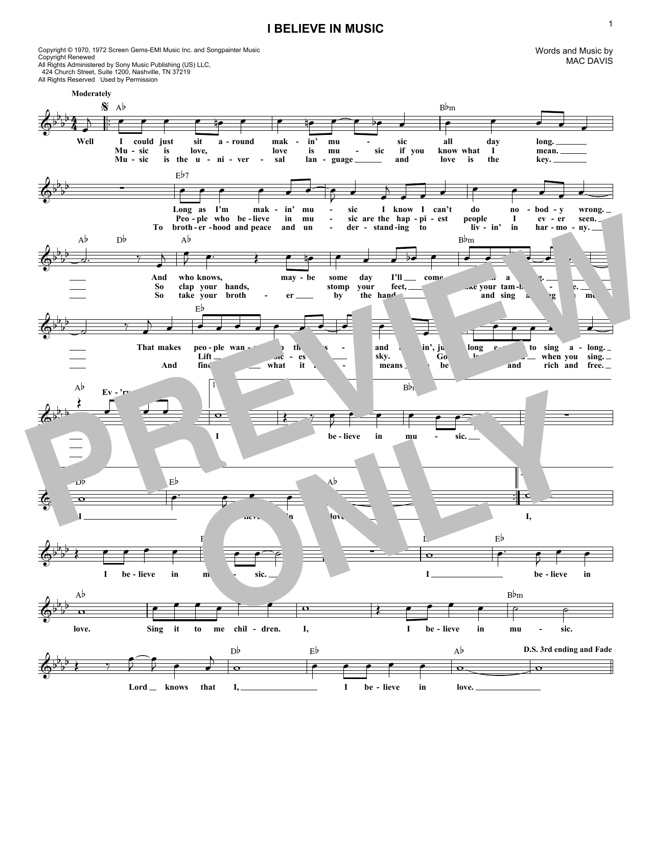 Product picture to: I Believe In Music