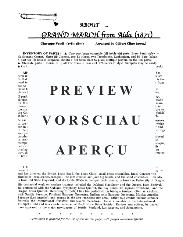 Produktgalerie: Seite 3 von 11 Großer Marsch aus Aida, , Blechbläser Ensemble 10-stimmig