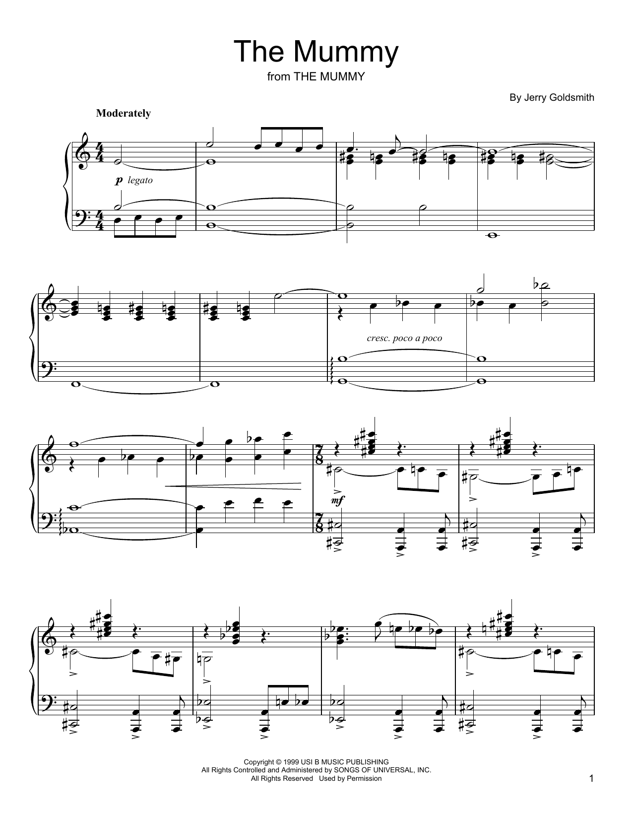 Product gallery: Page 1 of 1 The Mummy, Jerry Goldsmith