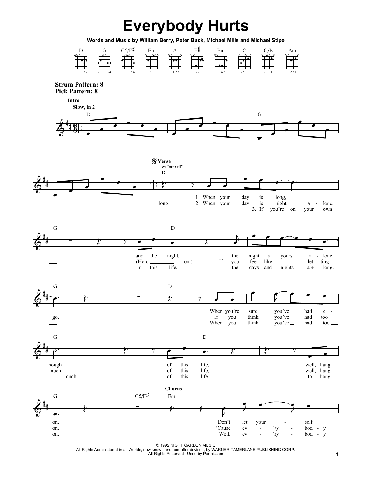 Product gallery: Page 1 of 1 Everybody Hurts, R.E.M.