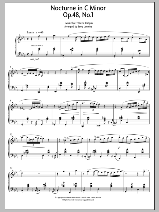 Product gallery: Page 1 of 1 Nocturne In C Minor Op. 48, No. 1, Frederic Chopin