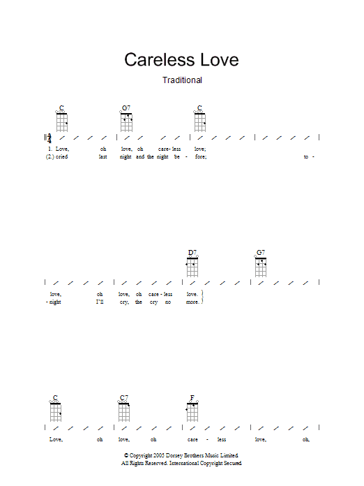 Product gallery: Page 1 of 1 Careless Love, Traditional