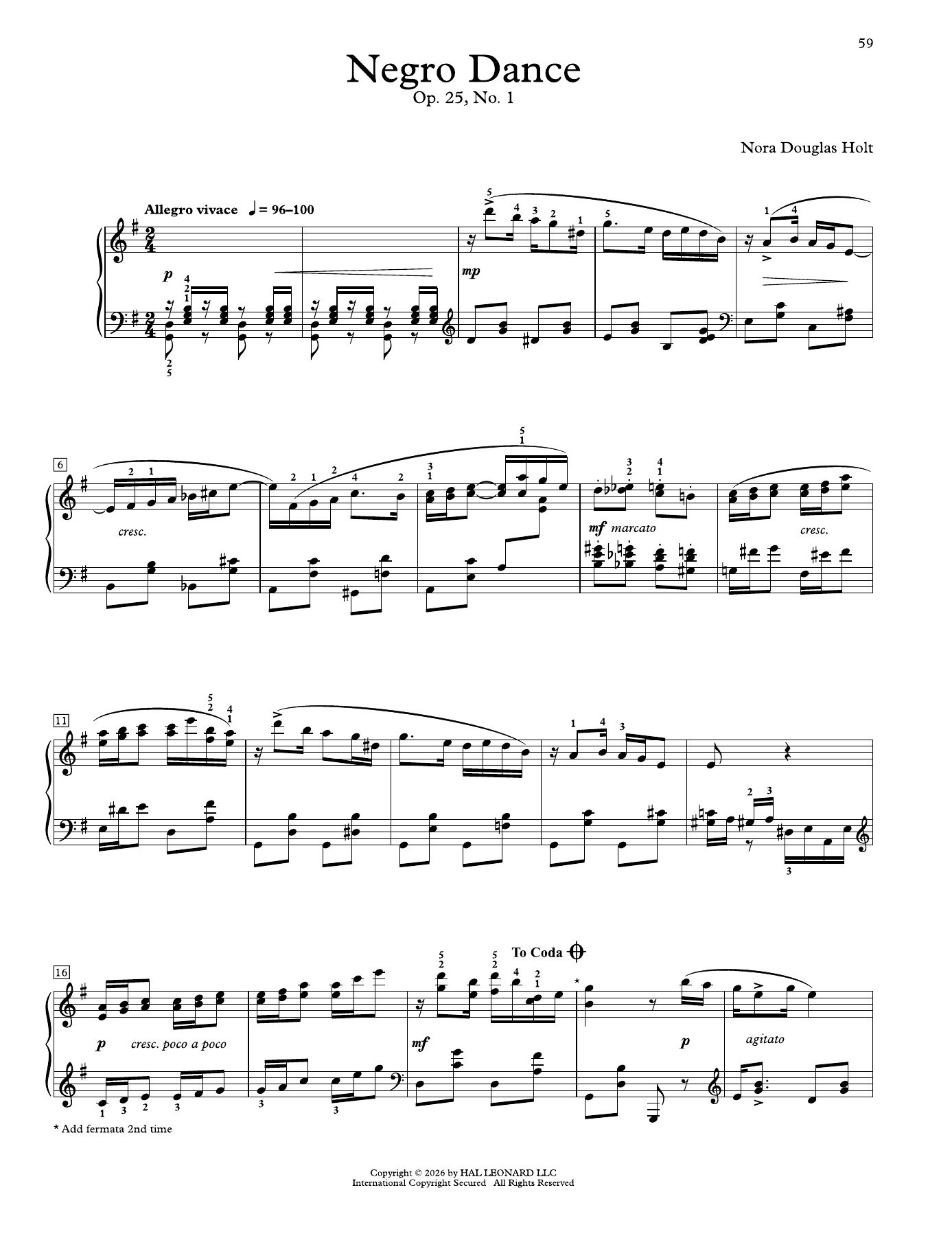 Produktgalerie: Seite 1 von 1 Negro Dance, Nora Douglas Holt, Klavier