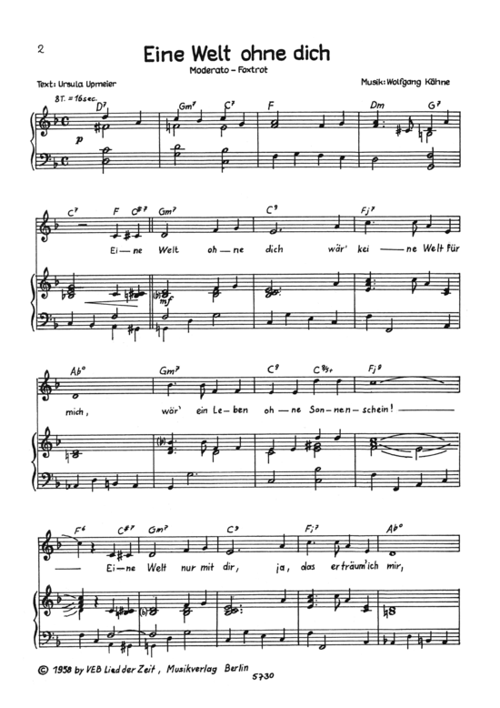 gallery: Eine Welt ohne dich , , Klavier und Gesang