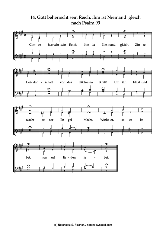 Product picture to: Gott beherrscht sein Reich, ihm ist Niemand gleich Psalme des Kantons Schaffhausen (1867)