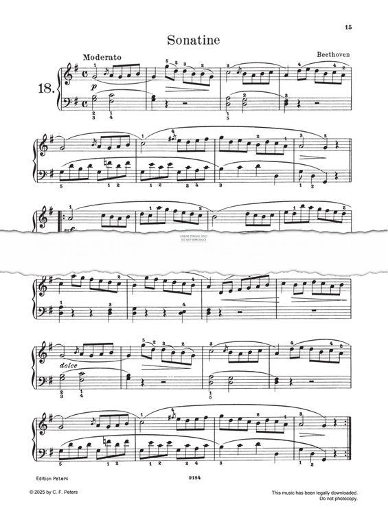 Produktgalerie: Seite 1 von 1 Sonatine, Ludwig van Beethoven, Klavier