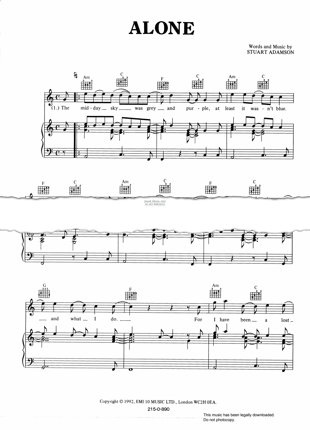 Product gallery: Page 1 of 1 Alone, Big Country