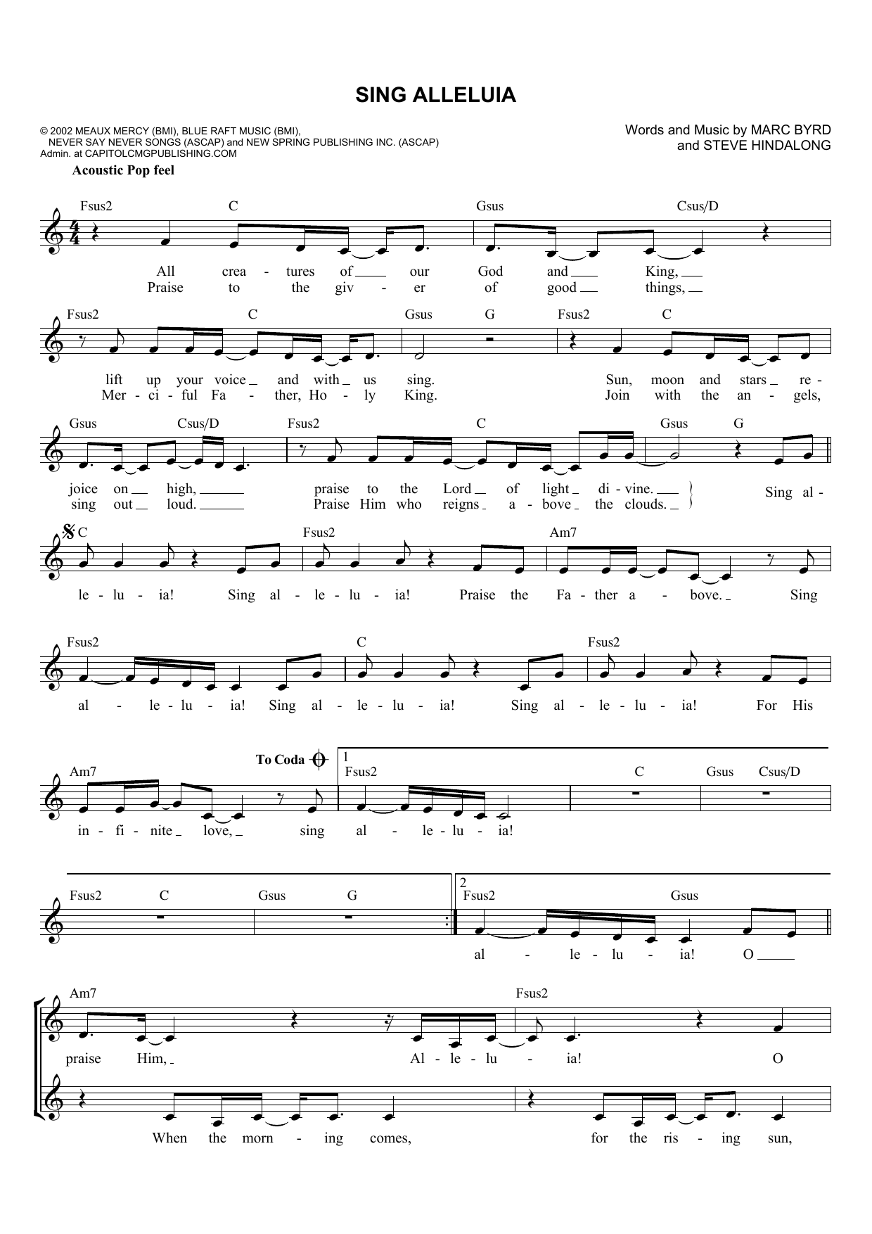 Product gallery: Page 1 of 1 Sing Alleluia, Marc Byrd