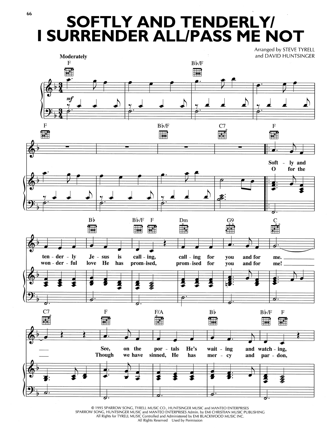 Produktbild zu: Softly And Tenderly/I Surrender All/Pass Me Not