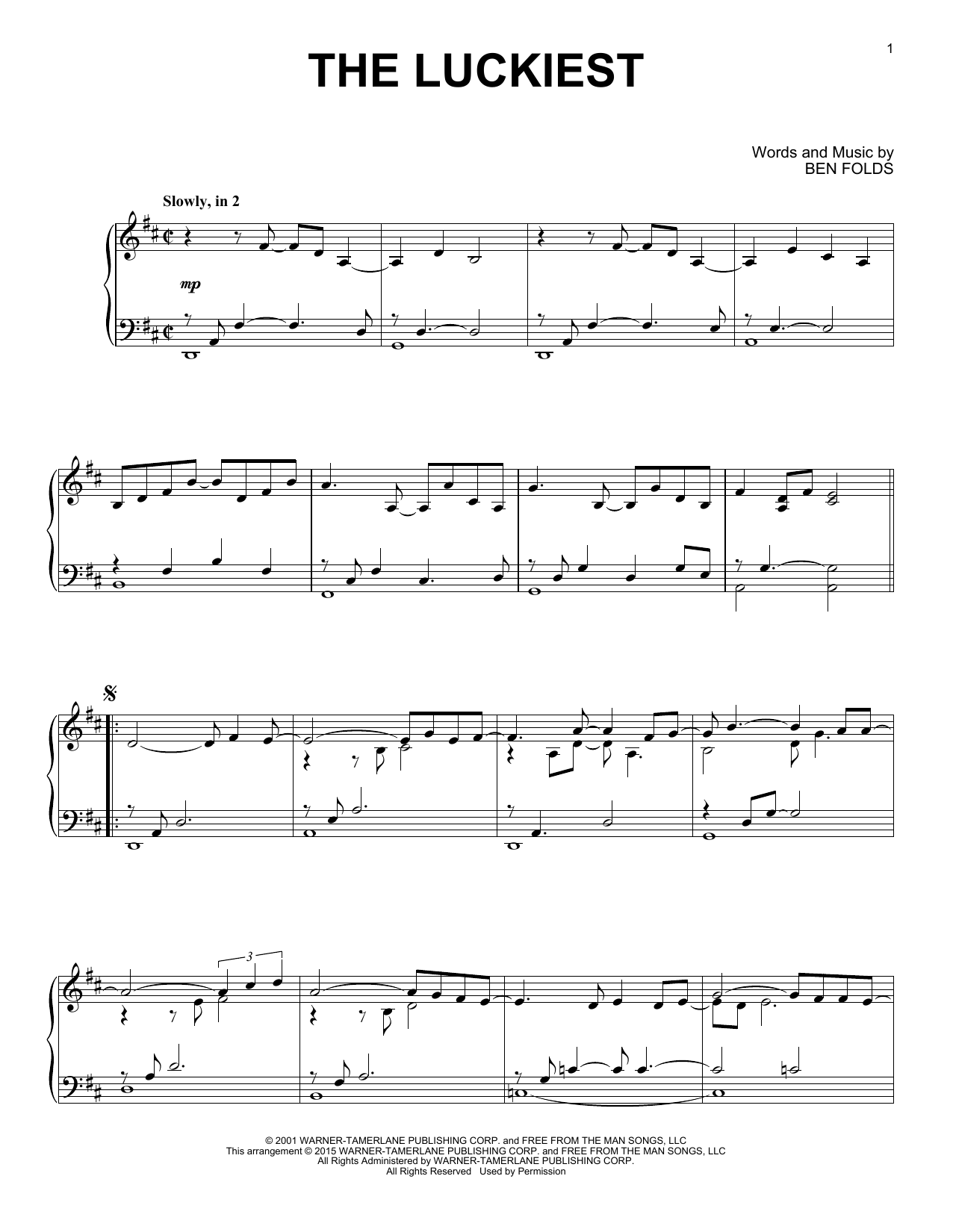 Product gallery: Page 1 of 1 The Luckiest, Ben Folds