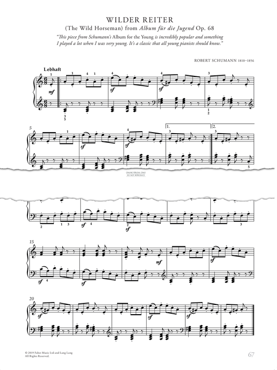 gallery: Wilder Reiter / The Wild Horseman (from Album für die Jugend Op. 68), Robert Schumann