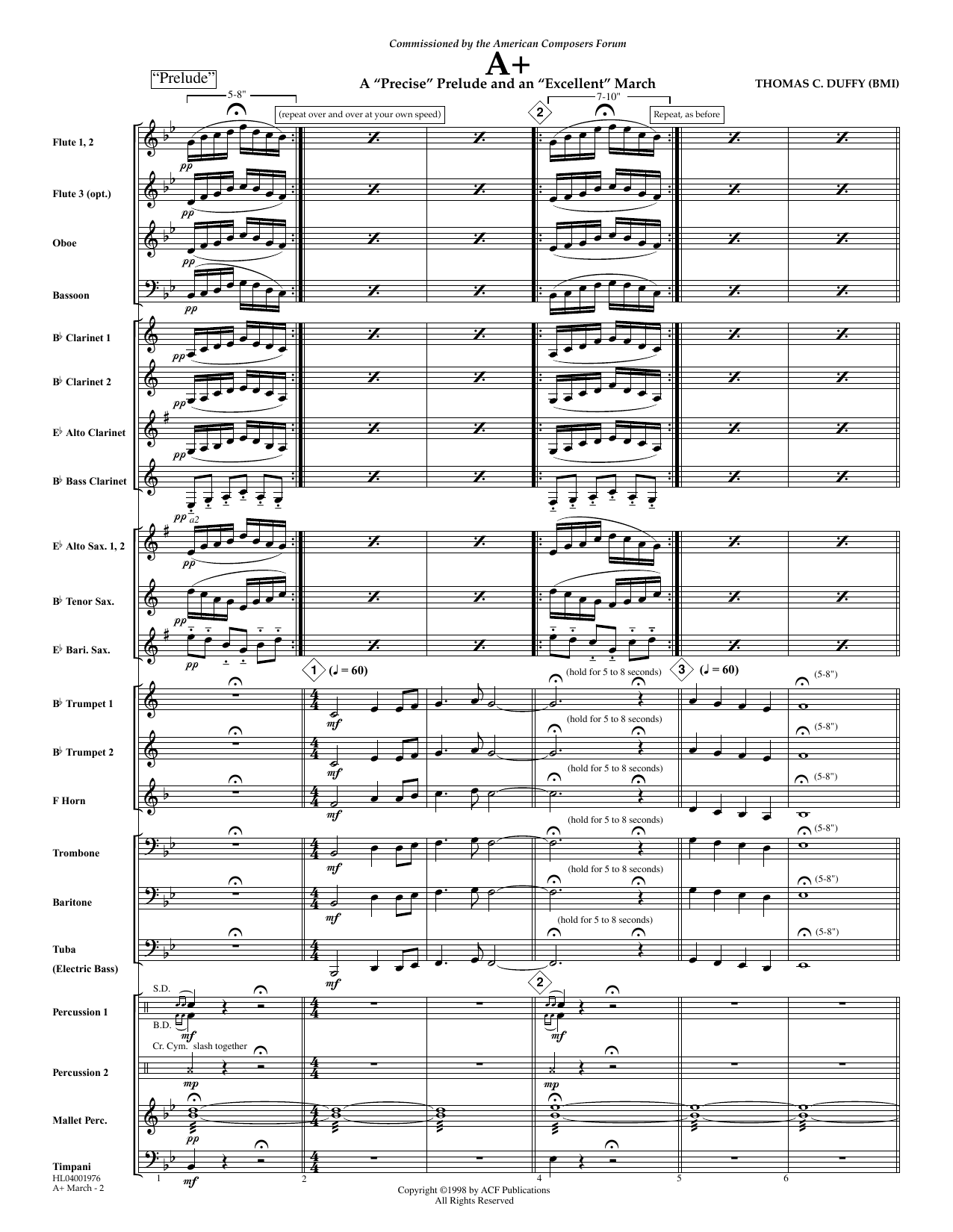 Product picture to: A+: A "Precise" Prelude and an "Excellent" March - Full Score