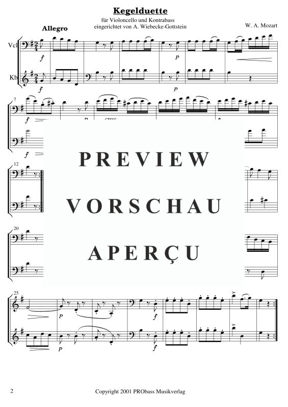 Produktgalerie: Seite 3 von 11 Kegelduette, , Cello und Kontrabass