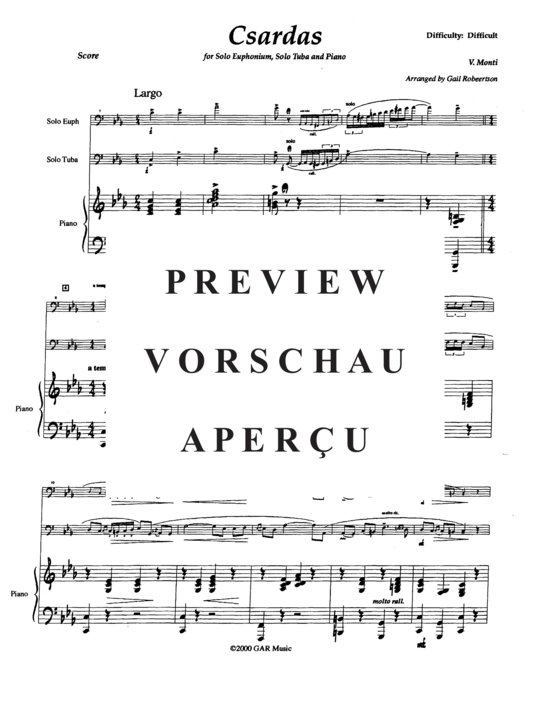 Produktgalerie: Seite 3 von 18 Csardas (Duet with Piano) , , Euphonium, Tuba und Klavier