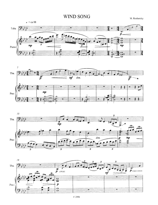 Product picture to: Wind Song Michael Rosbarsky