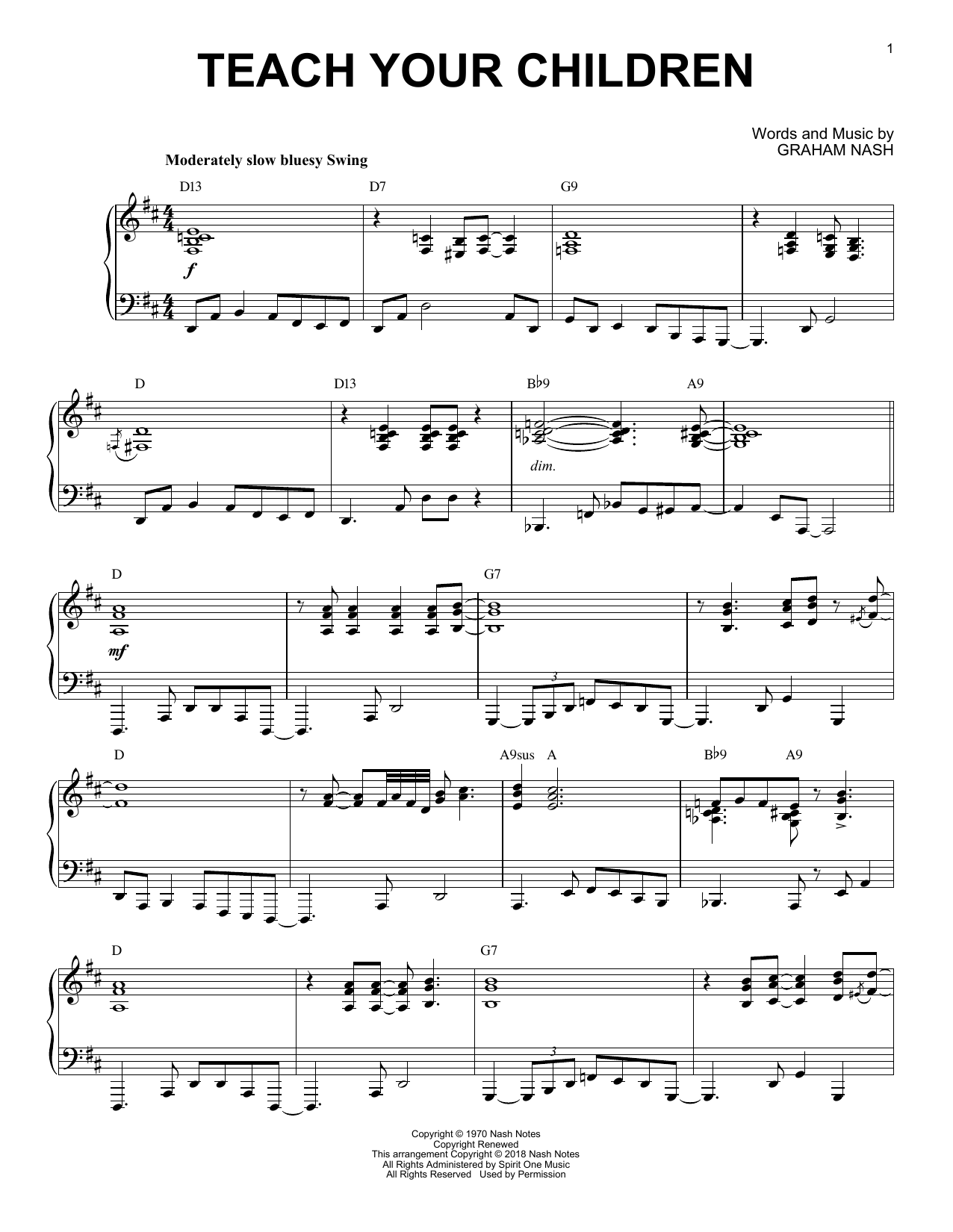 Produktbild zu: Teach Your Children [Jazz version]