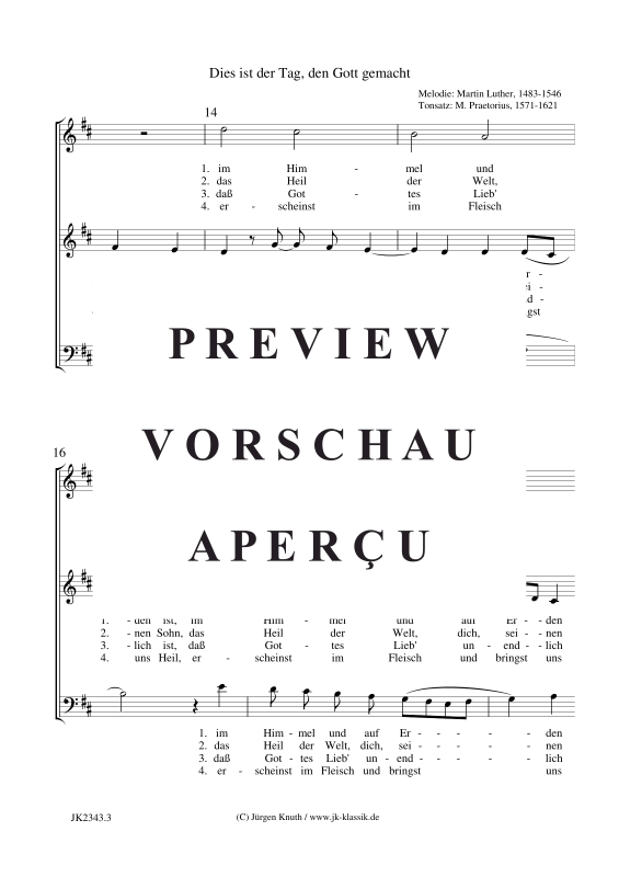 Produktgalerie: Seite 4 von 5 Dies ist der Tag, den Gott gemacht, , Gemischter Chor SAT/B