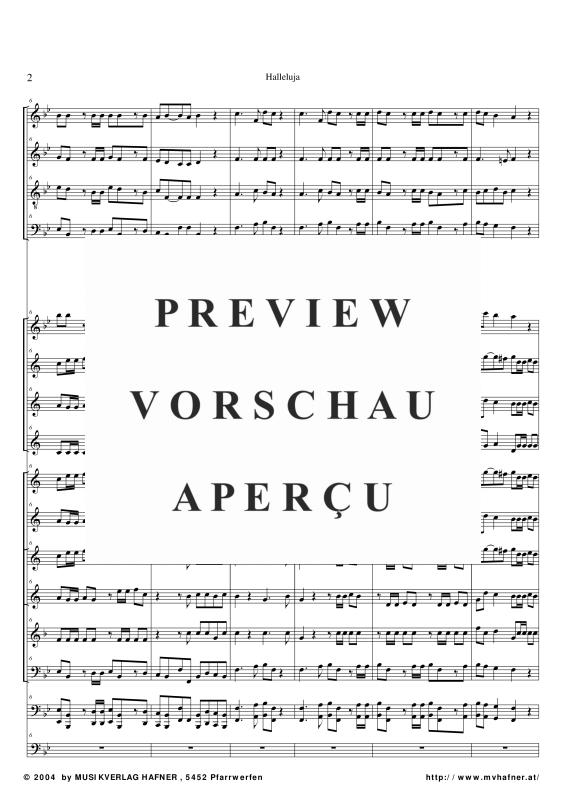 gallery: Halleluja aus Der Messias, , (Blechbläser Ensemble und 4-st. Chor)