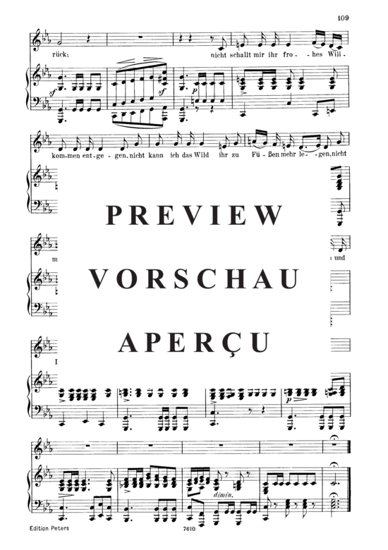 Product gallery: Page 5 of 5 Lied des gefangenen Jäger's D.843, , Low Voice and Piano