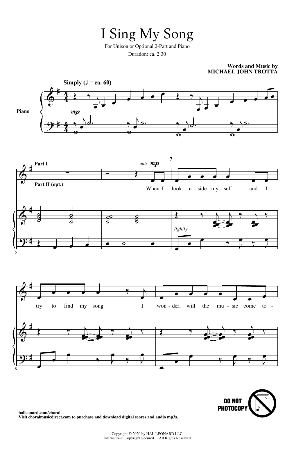 Produktbild zu: I Sing My Song