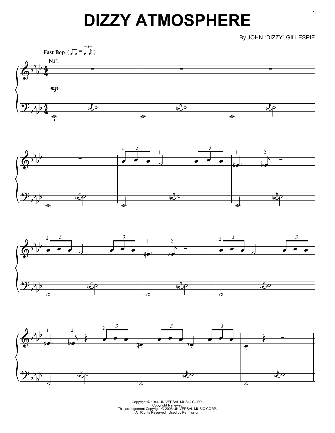 Product gallery: Page 1 of 1 Dizzy Atmosphere, Charlie Parker