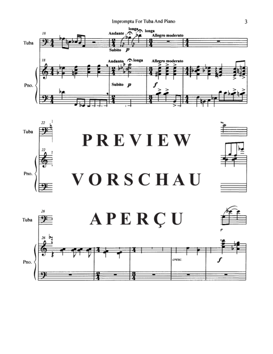 Produktgalerie: Seite 19 von 21 Impromptu , , (Tuba + Klavier)
