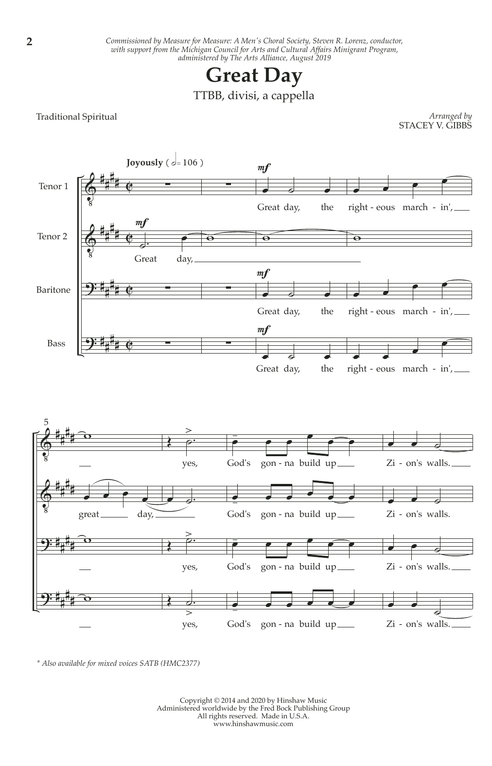 Produktgalerie: Seite 1 von 1 Great Day!, Stacey Gibbs, Chor
