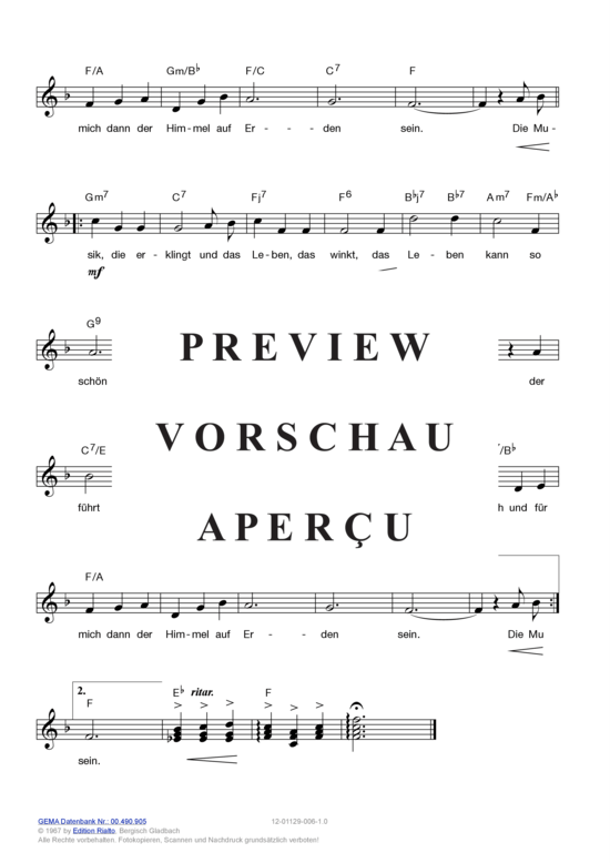 Produktgalerie: Seite 4 von 11 Der Tanz mit dir , Hagara, Willy, (Melodie-Stimmen in C/B/Es)