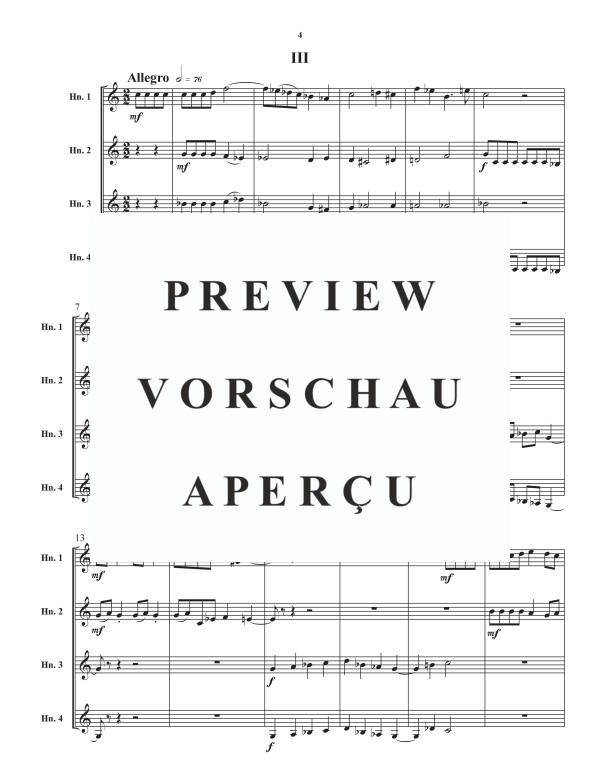 Produktgalerie: Seite 6 von 11 Suite, , Horn Quartett