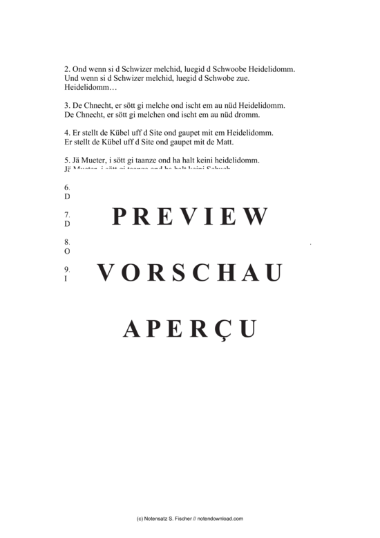Product gallery: Page 3 of 3 Dei oben uf em Bergli , , Piano and Voice