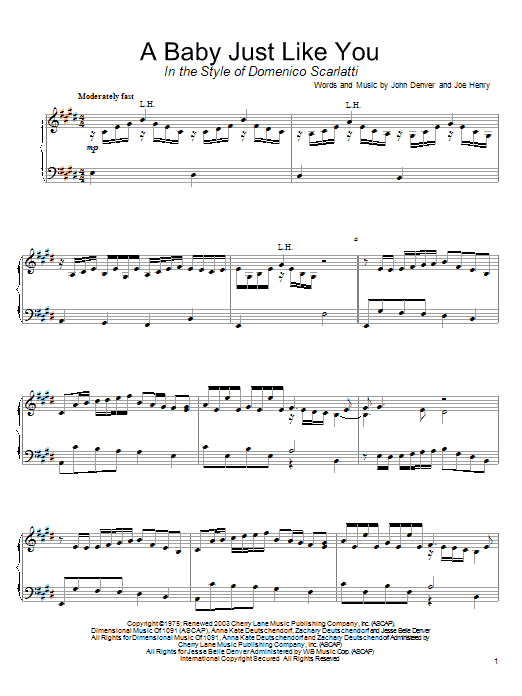 Produktbild zu: A Baby Just Like You (in the style of Scarlatti) (arr. David Pearl)