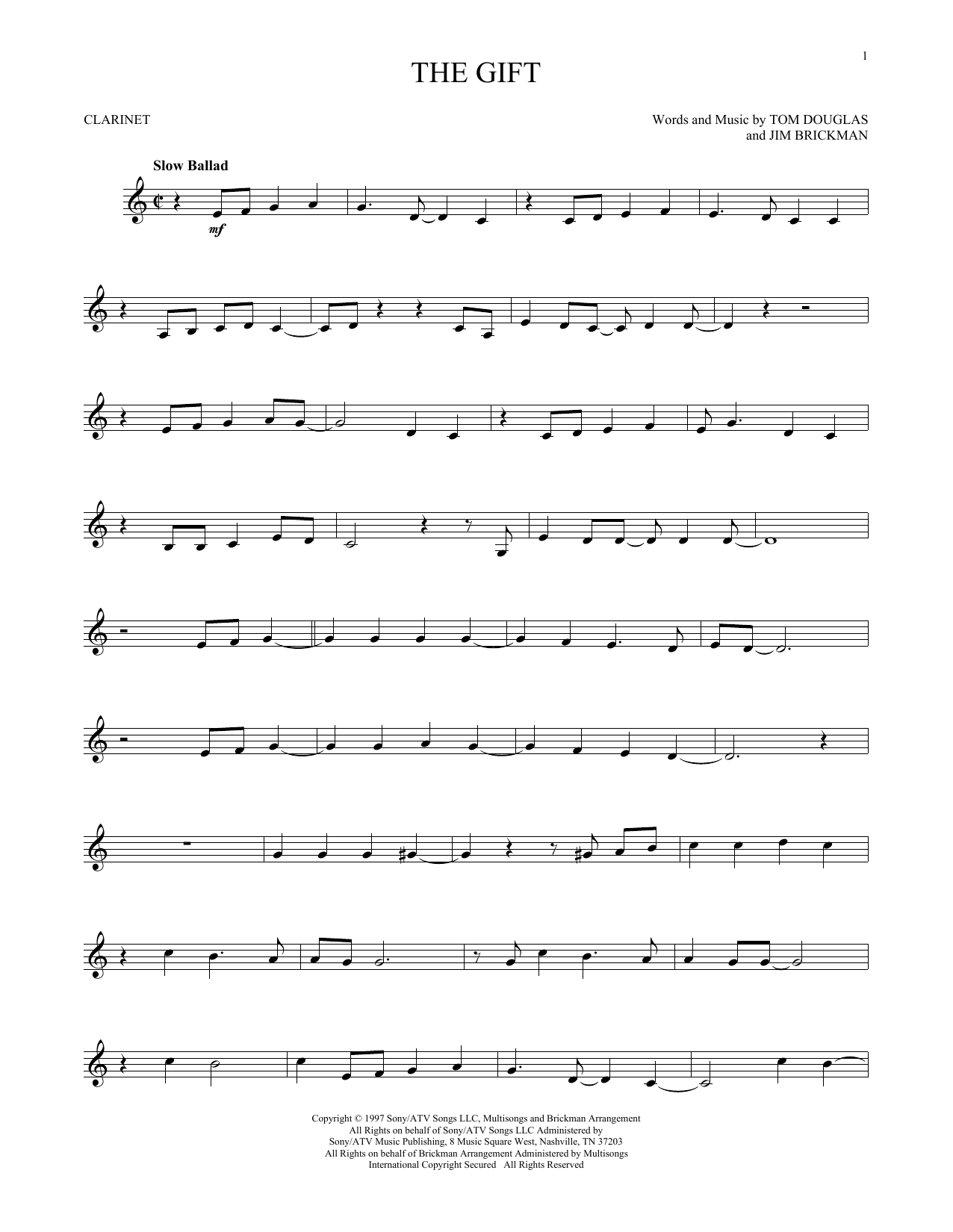 Product gallery: Page 1 of 1 The Gift, Jim Brickman