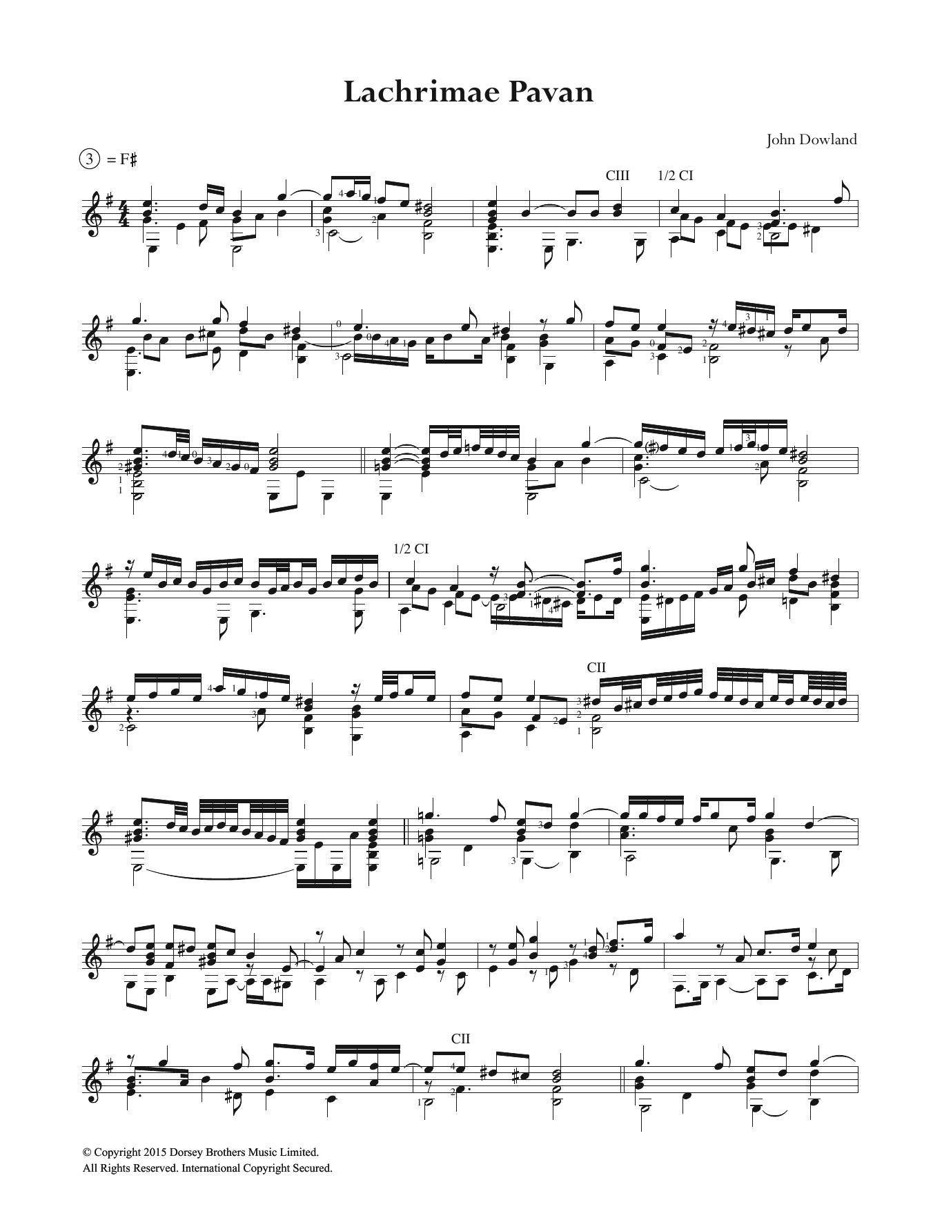 Product gallery: Page 1 of 1 Lachrimae Pavan, John Dowland