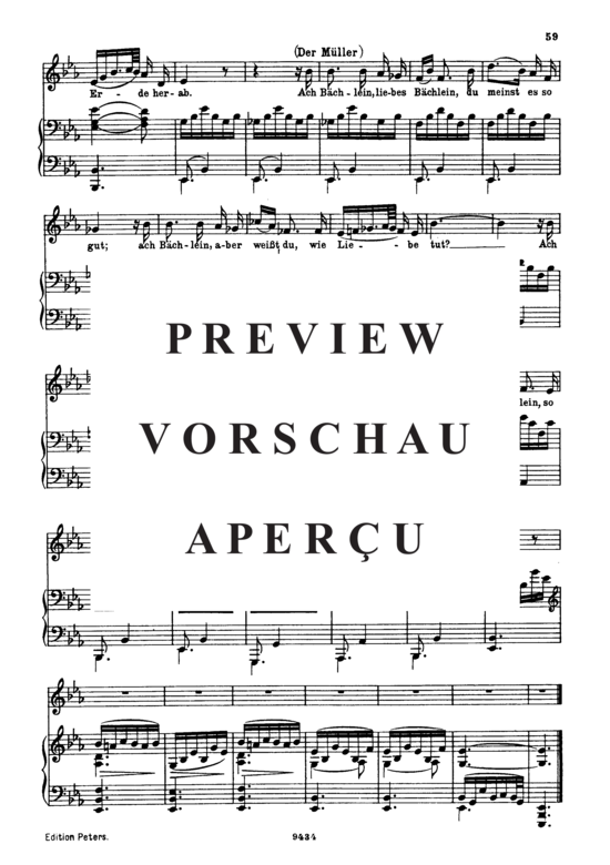 Product gallery: Page 4 of 4 Der Müller und der Bach, D.795-19 (Die Schöne Müllerin), , Low Voice and Piano