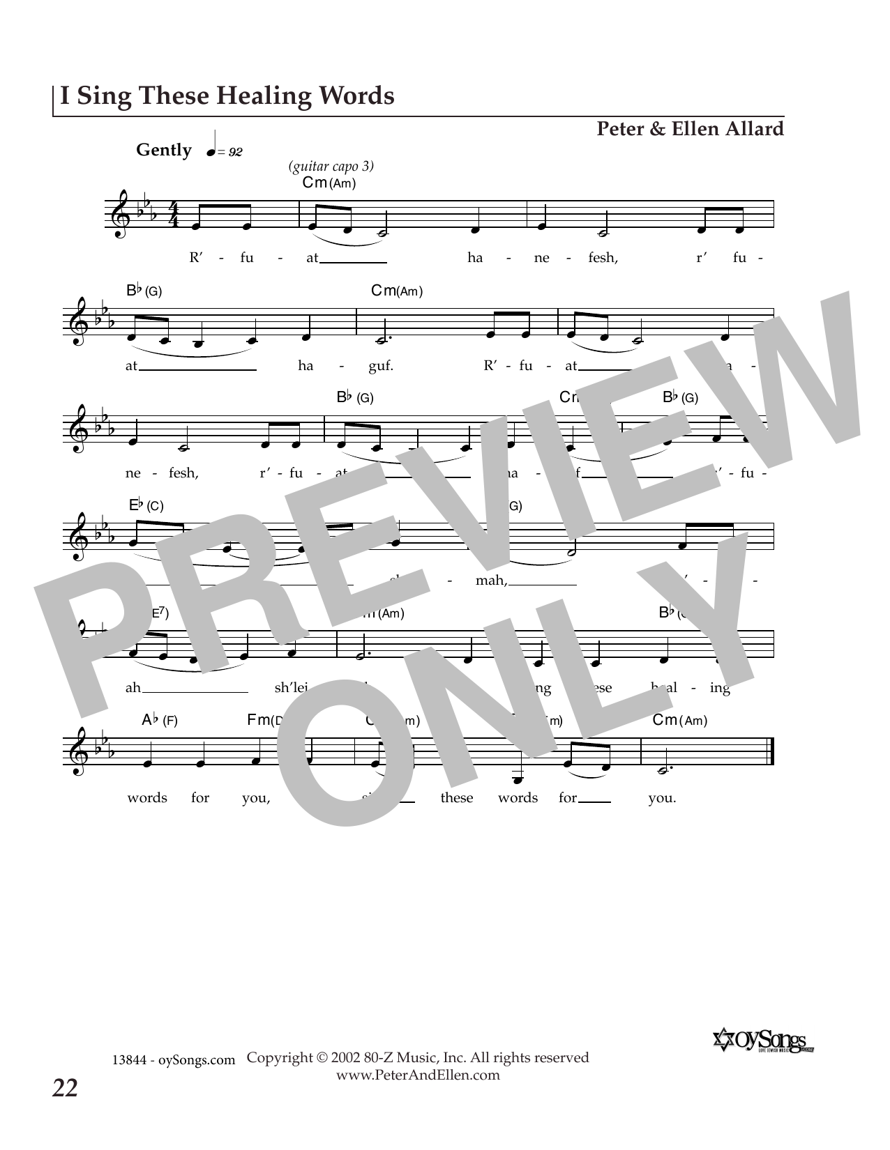 Produktgalerie: Seite 1 von 1 I Sing These Healing Words, Ellen Allard, Melodieinstrument