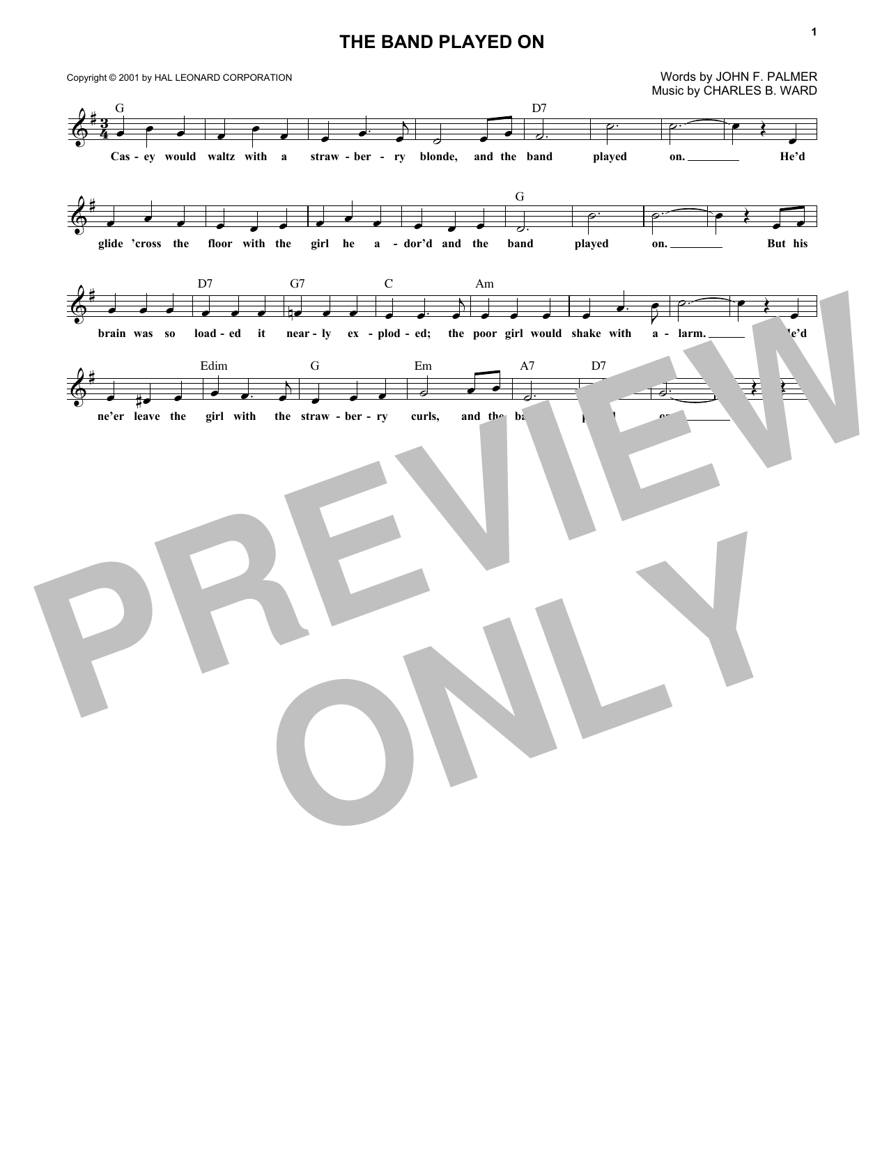 Product picture to: The Band Played On
