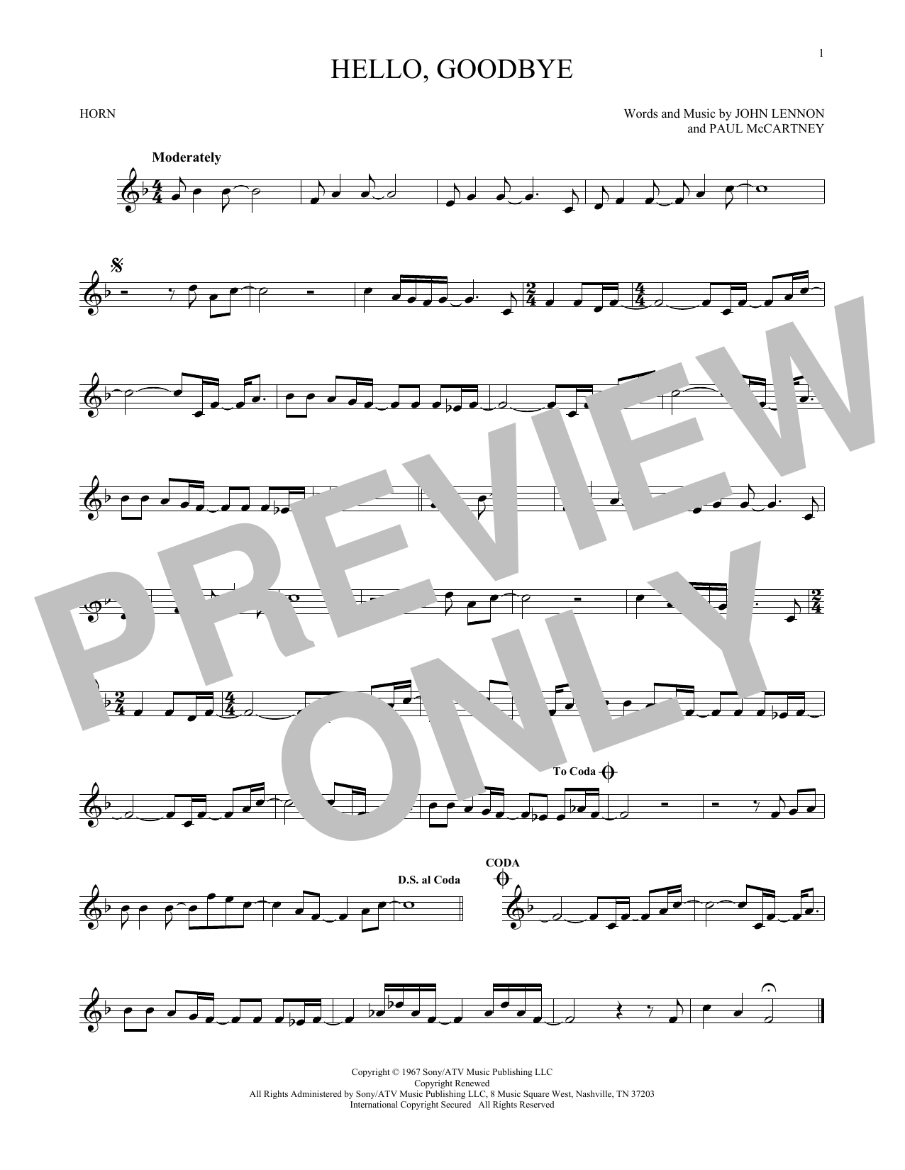 Produktgalerie: Seite 1 von 1 Hello, Goodbye, The Beatles, Horn